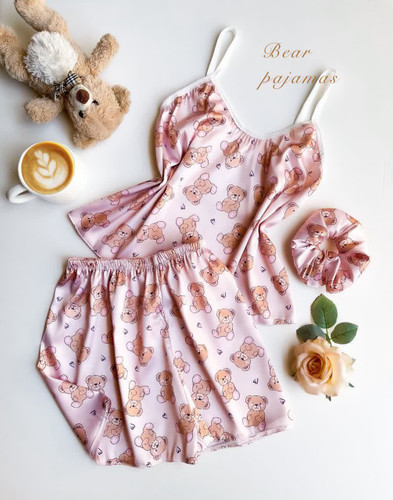 تاپ و شورتک ساتن تدی کوچولو