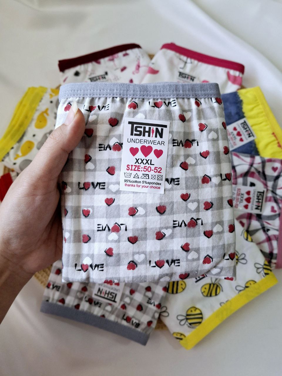 پک شش عددی شورت عروسکی نخی سایز 3XL