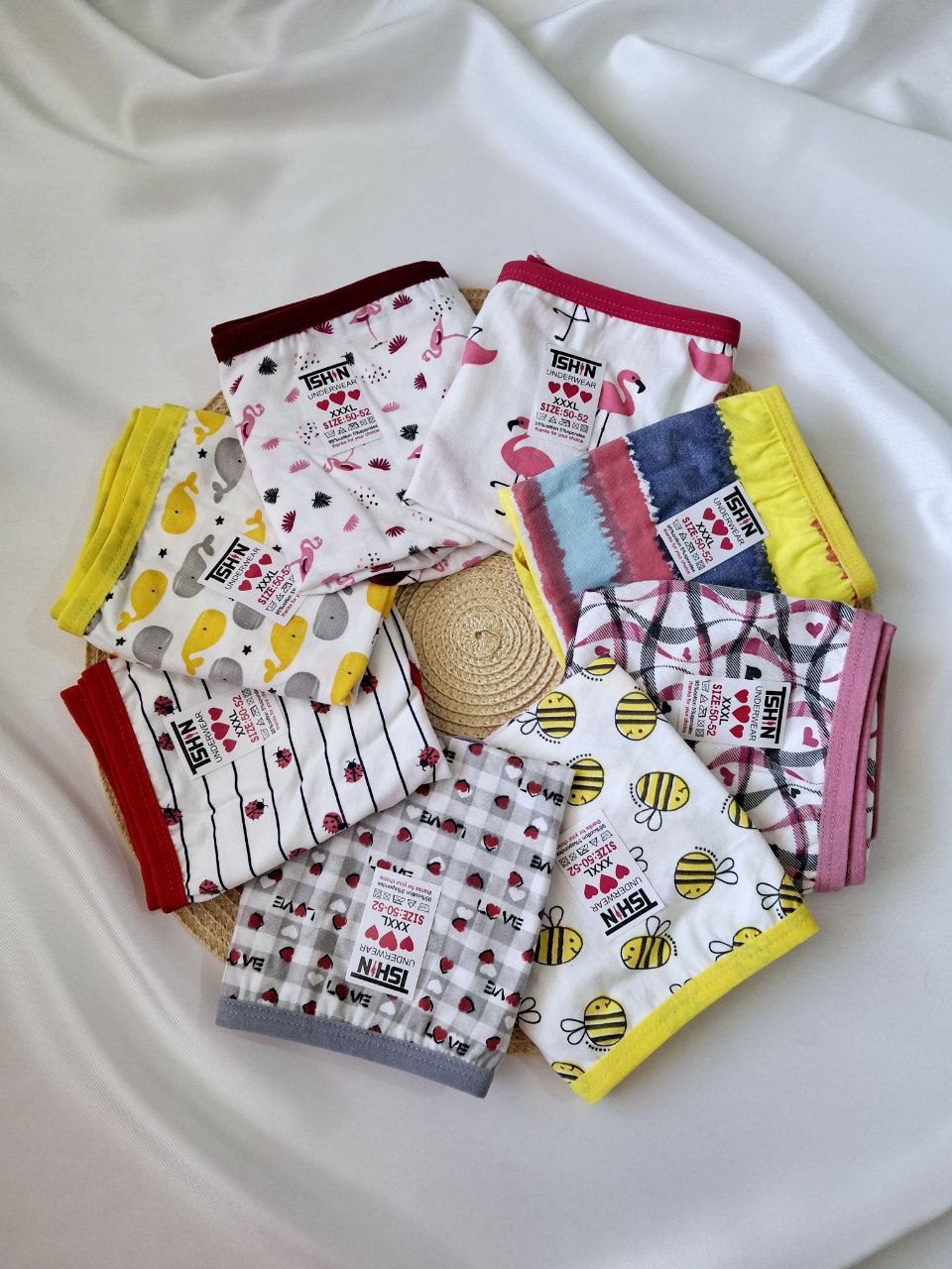 پک شش عددی شورت عروسکی نخی سایز 3XL