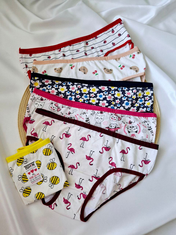 پک شش عددی شورت عروسکی نخی سایز XL