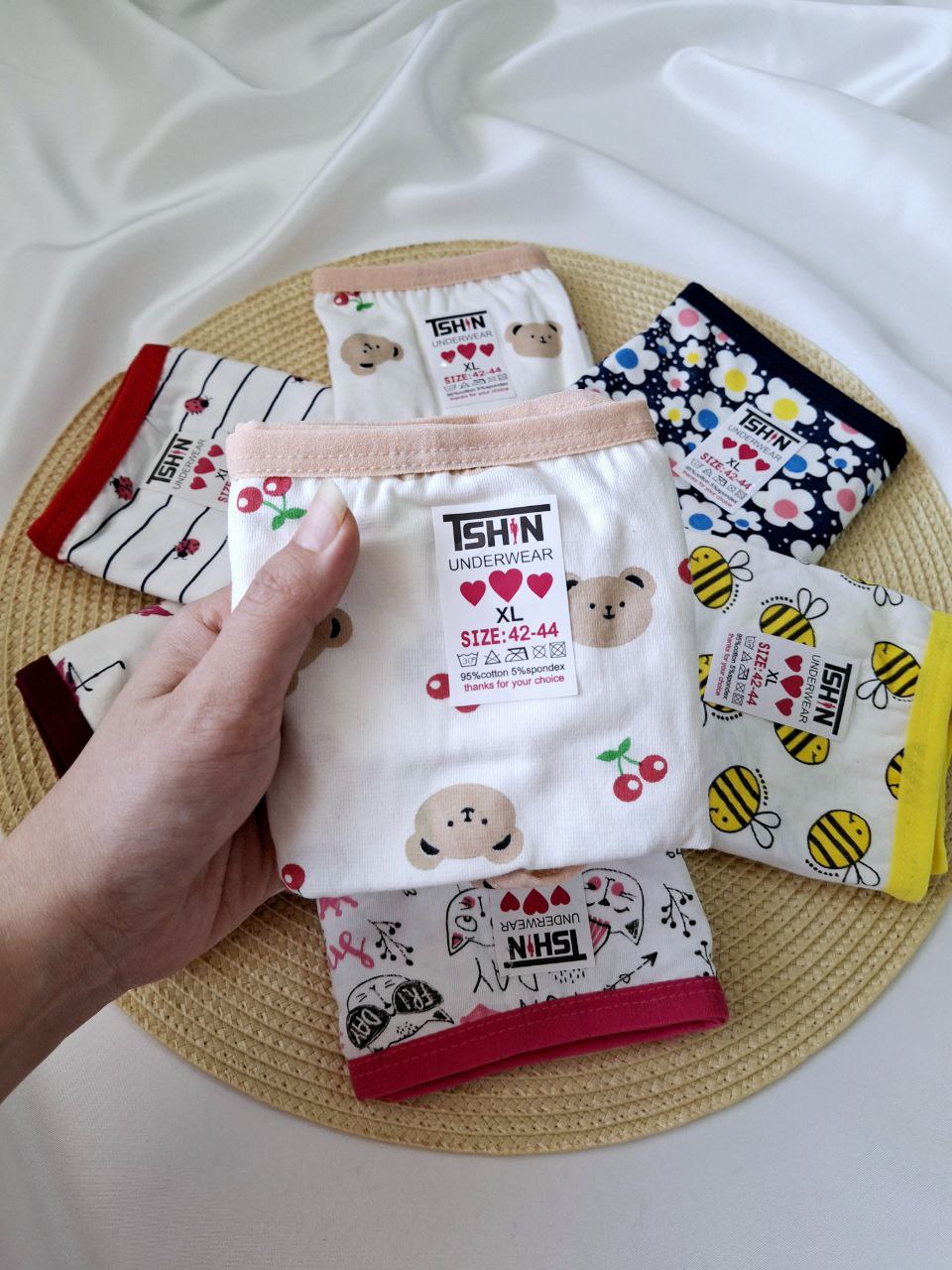 پک شش عددی شورت عروسکی نخی سایز XL