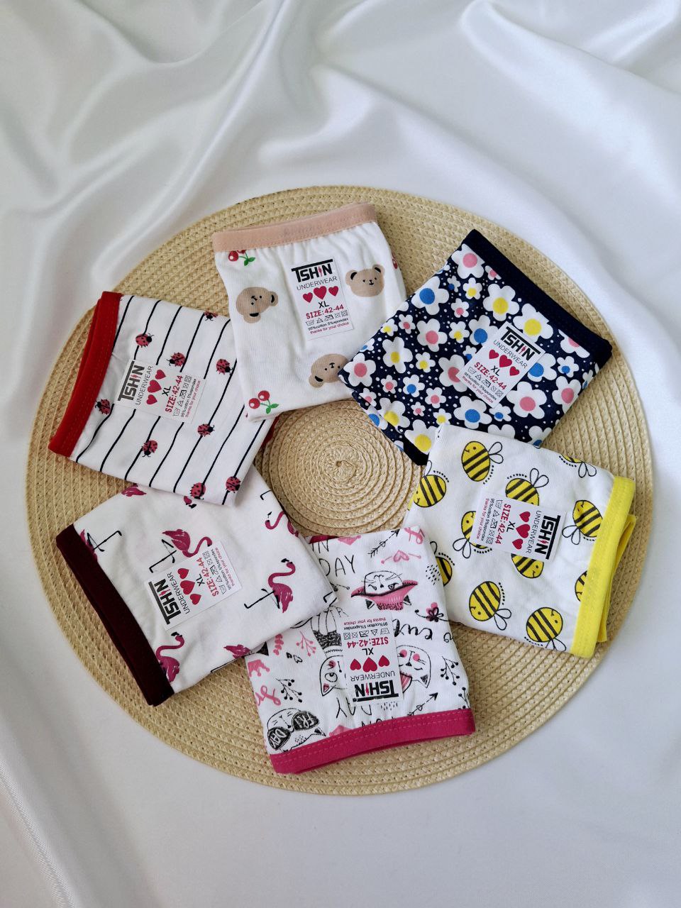 پک شش عددی شورت عروسکی نخی سایز XL