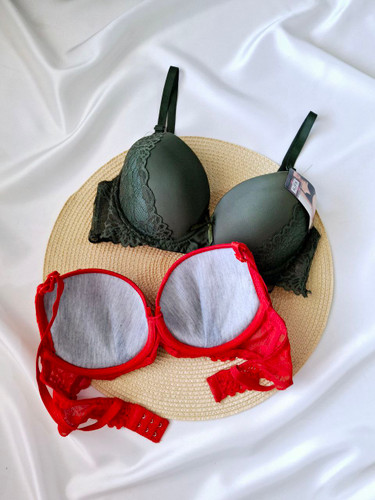 سوتین اسفنجی نیمه جک طرح گلبرگ