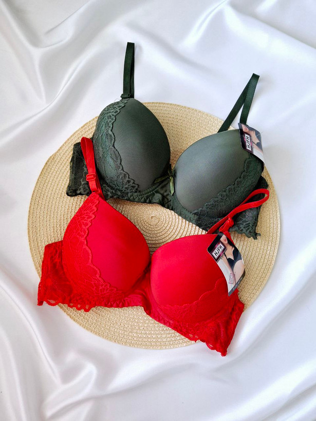 سوتین اسفنجی نیمه جک طرح گلبرگ