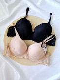 سوتین اسفنجی نیمه جک طرح گلبرگ