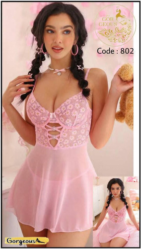 لباس خواب فنردار کد ۸۰۲ رنگ سرخابی