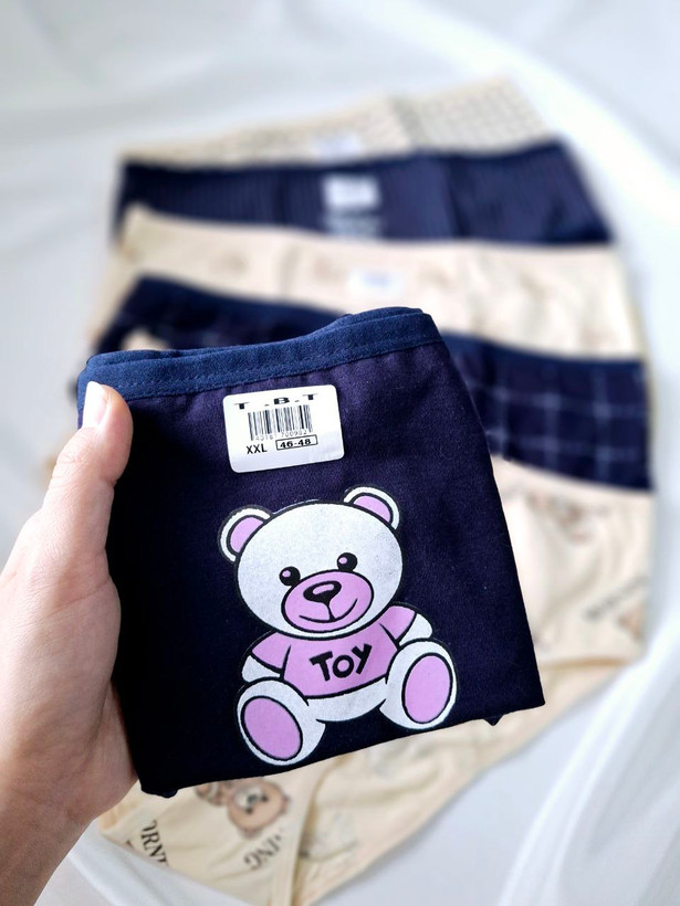 شورت عروسکی تدی سرمه ای سایز XL