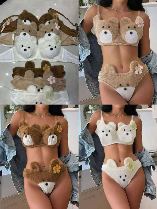 ست شورت و سوتین اسفنجی تدی