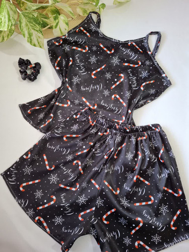 تاپ شورتک ساتن کریسمس سایز 2XL