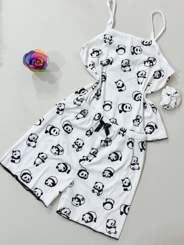 ست تاپ و شورتک کبریتی پاندا